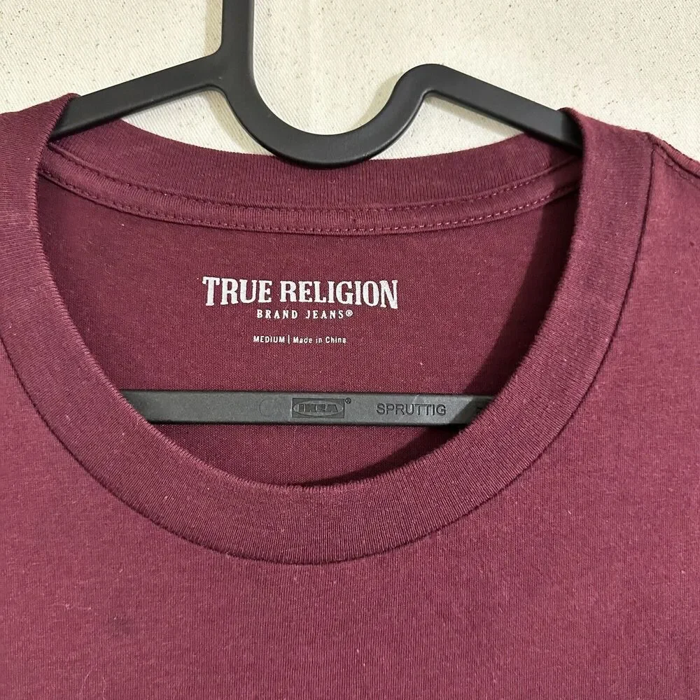 True Religion Crew Logo SS T-Shirt Red Men’s Size Medium